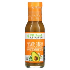 Primal Kitchen 드레싱/마리네이드 아보카도 오일 함유 세서미 진저 236ml(8fl oz) 1팩, 236ml, 1개