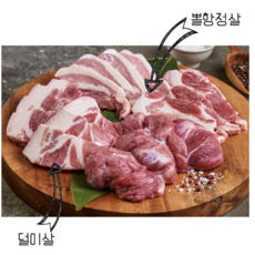 국내산 돼지뽈살 뒷고기 꼬들살 밀키트 육즙콸콸 소주한잔, 1세트, 500g