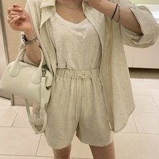 린넨셔츠반바지세트