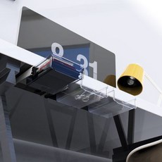 슬라이딩 히든서랍 책상정리 부착식 수납정리함 붙이는 틈새 미니 서랍장, 투명