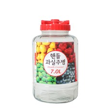 경성리빙테(주) 핸들 과실주병 당금주병 유리병 7리터 x 1병, 1개