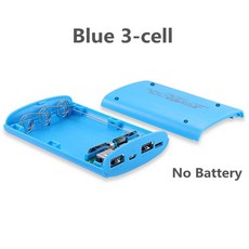 휴대용 5x18650 파워 뱅크 케이스 외부 5V 배터리 충전 보관함 마이크로 USB C 타입 LED 조명 포함 휴대폰, Blue 3-cell