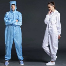 방진복 작업복 보호복 방역복 원피스 도장복 반도체 실험복 하늘색 남녀공용, 짙은 회색 XXL