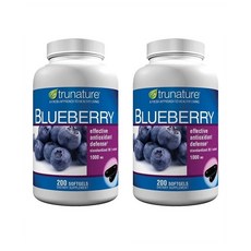 트루네이처 블루베리 200정 2팩 1000mg trunature Blueberry Extract 1000 mg 200 Softgels