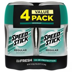 Speed Stick Deodorant for Men Regular - 3 ounce (4 Pack) - 스피드스틱