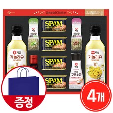 CJ제일제당 스팸 특별한선택 2호 + 쇼핑백, 4세트