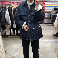 디퍼 버진 퀄팅 바버 벨트 자켓 M L