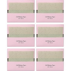 varuza [바르자] 기름종이 리필만 다양한 기름통 Oil Blotting Paper 600장 녹차GREEN TEA 100 x 6 갈색/녹색, 1개