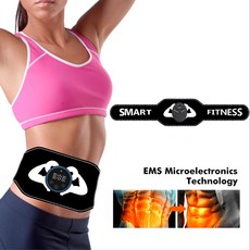 jimiao 남여 겸용 ems 근력 운동 밴드 다이어트 벨트 복부 마사지기 뱃살 운동기구, 핑크
