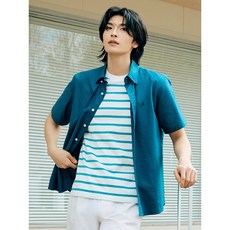 [빈폴] 옥스퍼드 솔리드 반소매 셔츠 그린 (BC4365C30M)