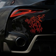 HaHaHaHa Joker 자동차 스티커 재미있는 헬멧 데칼 바이크 오토바이 반사 노트북 전화 블록 스크래치 창문용, 1개