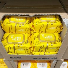 노브랜드 도톰한 물티슈 캡형 100매×8개