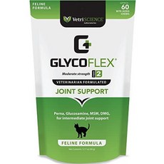 Vetriscience Glycoflex 2 고양이 고관절 관절 보조제 60바이트 크기, 1개 - 글라이코플렉스3