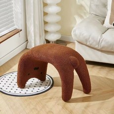 AourK 고양이 의자 여자 화장대의자 유니크 디자인 인테리어소품, 브라운색, 1개