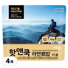 이지밥 핫앤쿡 라면애밥 사골, 4개, 100g