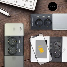 빌트인 유무선충전 USB콘센트 상판매입 테이블 아일랜드멀티탭 인조석매립, 3_1.하츠 USB 무선충전 콘센트, 1개