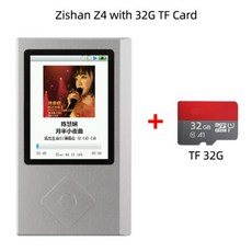 FLAC플레이어 하이파이오디오 MP3 Zishan Z4 밸런스드 Z5 음악 블루투스 DAP 듀얼 ES9038Q2M HIFI 휴대용 자동차 디지털 턴테이블, 2) Z4 With 32GB TF card