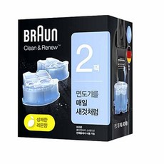 BRAUN BRAUN 클린 앤 리뉴 면도기 세정액 CCR 2개입, CCR (2개입)