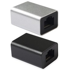 알루미늄 cat6 기가비트 rj45 8p8c 커플러 여성 여성 네트워크 인라인 어댑터 네트워크 확장 전송 노트북 라우터에 대 한|파워라인 네트워크 어댑터|, 단일, Black, 1개