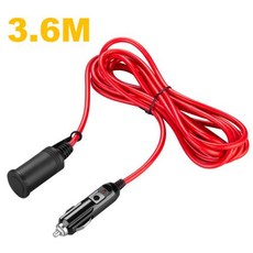 차량용충전잭 3.6M 12V 15A 자동차 담배 라이터 연장 코드 분배기 충전기 케이블 소켓 플러그 액세서리, 01 3.6M, 01 3.6M, 01 3.6M