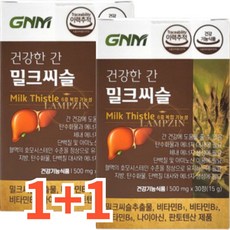 GNM 건강한 간 밀크씨슬 실리마린 간건강, 30정, 2개