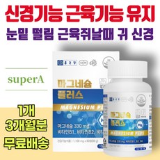 마그네슘 정제 식약청 인정 어르신 신경 기능 근육 유지 활력 비타민 비타민비 에너지 생성 60대 70대 80대 노인 중년 건강 기능 식품 수용성 비타민B 에너데이 마그네숨 추천, 1개, 90정