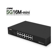 [EFM] ipTIME SG16M-mini [스위칭허브/16포트/1000Mbps/랙마운트가능], 1개