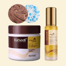 정품 Karseell 마카 에센스 리페어 콜라겐 오일 세트 카르셀 헤어클리닉 트리트먼트 케라틴