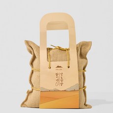 선물용 쌀 2.5Kg 백미 / 옛 쌀가마니 포장 / 24년 햅쌀 / 당일도정 정미소 직판 단체선물 답례품 랑이네 갓 도정쌀, 1개