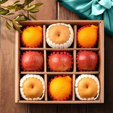 명절선물 혼합 과일선물세트 혼합8호 [사과3+배3+한라봉3]3.5kg내외 [HG], 1개