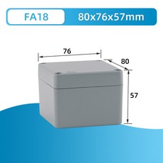 야외 방수 알루미늄 상자 외부 터미널 단추 밀폐 정션 박스 IP67 캐스트 케이스, FA18 80x75x60mm, 1개, FA18 80x75x60mm