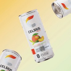 셀시어스 피치망고 그린티 제로 에너지드링크, 325ml, 6개