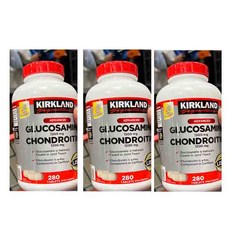 커클랜드 [3개 SET] 클리니컬 스트랭스 글루코사민 콘드로이틴 220정 Kirkland Clinical Strength Glucosamine Chondroitin 220tabs, 280정, 3개