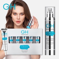 [그레이트헤어] [싱글 패키지] 스팀클리닉 헤어에센스 트리트먼트 싱글패키지 (100ml*1통 15ml휴대용*5개*1박스), 상세 설명 참조, 상세 설명 참조, 상세 설명 참조