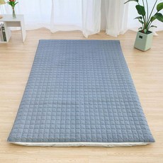 아르떼베딩 미끄럼방지 두꺼운 누빔 요매트(요커버+솜매트) 사계절용_5CM, 올인_블루