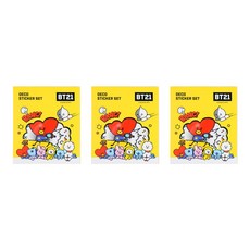 BT21 데코 스티커 세트 2탄, 코믹팝, 3개입