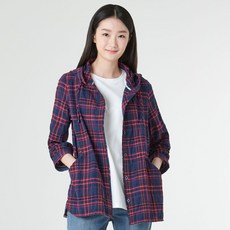 [지센] 체크 후드 셔츠 LCWSM433-NA