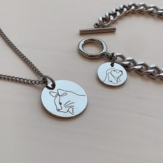 유기묘후원목걸이