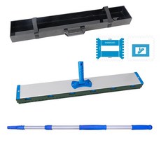 에스컬레이터 청소도구 빌딩 호텔 쇼핑몰 계단 밀대 브러쉬, 그린 80CM W 에스컬레이터 브러쉬세트, 04.그린 80CM W자형