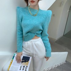 인루코 퍼프 크롭 니트