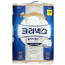크리넥스 3겹 울트라 클린 롤화장지 천연펄프, 30m, 30개입, 1개