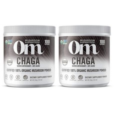OOMN (2병) 옴오가닉머쉬룸 오가닉 차가버섯 파우더 200g 서빙당 2000mg(약 100회 섭취분량), 1mg, 2개