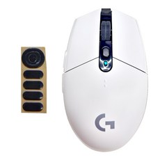 로지텍 G304 LIGHTSPEED 게이밍 무선 마우스 + 마우스피트 세트, 화이트