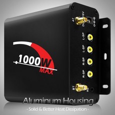 오토바이 스피커 엠프 Aileap 1000W 오디오 4CH 앰프 보트 시스템 블루투스, 협력사, 증폭기 전용 BLK