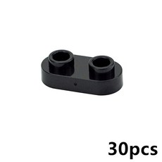MOC 빌딩 블록 부품 플레이트 라운드 1x1 1x2 오픈 스터드 호환 85861 28626 35480 DIY 교육 완구, [12] black 30pcs, 30개