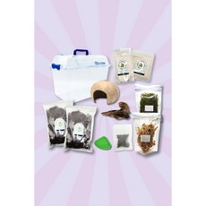 달팽이키우기 세트상품 (중 대 특대형) 애완달팽이 미포함 사료 달팽이용품 패키지, 특대형세트-달팽이미포함, 1개