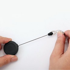 블랙 사원증 출입 카드 클립형 릴 홀더 명찰고리 간호사테이프걸이