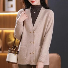 여자 브이넥 가디건 데일리룩 여친 아우터 니트 스웨터 가을룩 꾹3