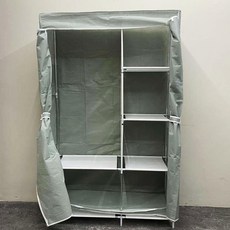 2단 조립식 그레이 시스템행거 옷장 간이 (WFFNYW7), 본상품선택, 1개