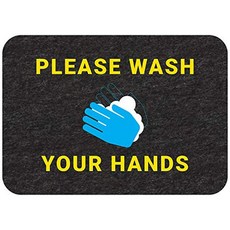 New Pig Corporation Pack of 4 Please Wash Your Hands Removable Floor Signs Anti Slip by New Pig No, 상세 설명 참조0
